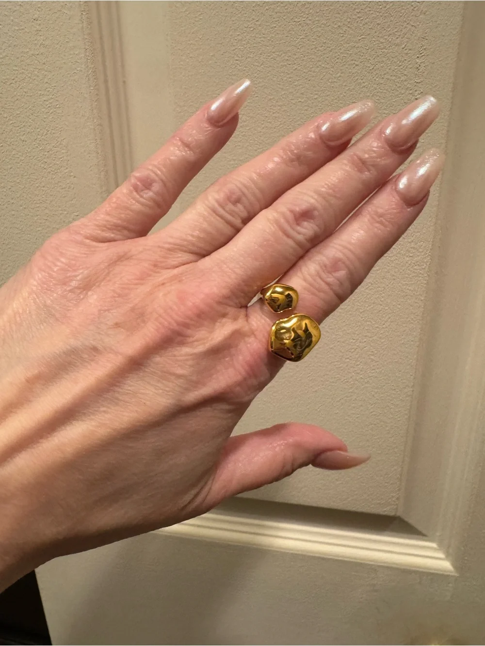 Monica Vinader 18k Gold Vermeil Open Band Statement Ring - Picture 5 of 7